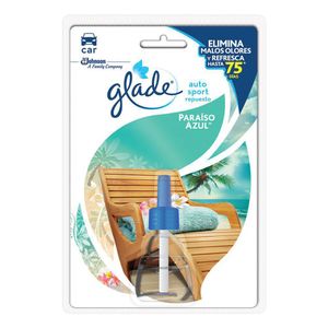 Ambientador Carro Líquido Paraiso Azul 1 Repuesto GLADE 640949