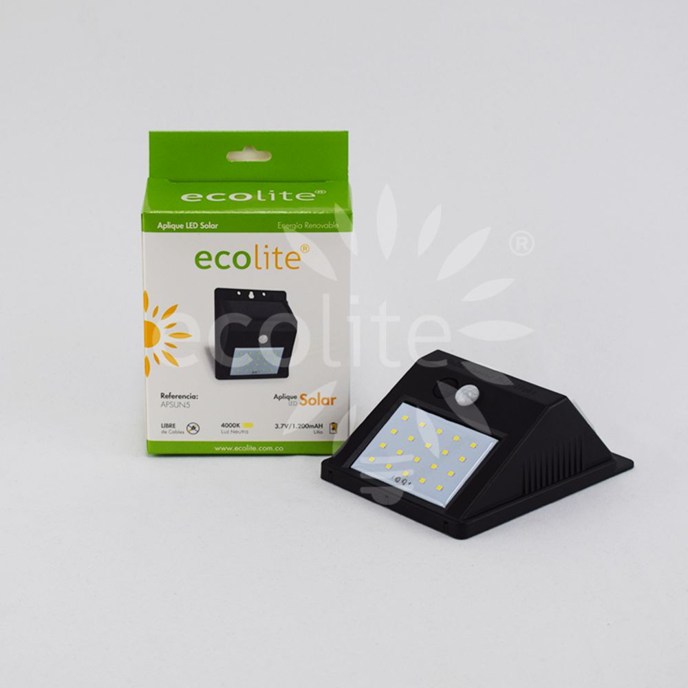 Aplique Solar Led Exterior ECOLITE APSUN5 img #1