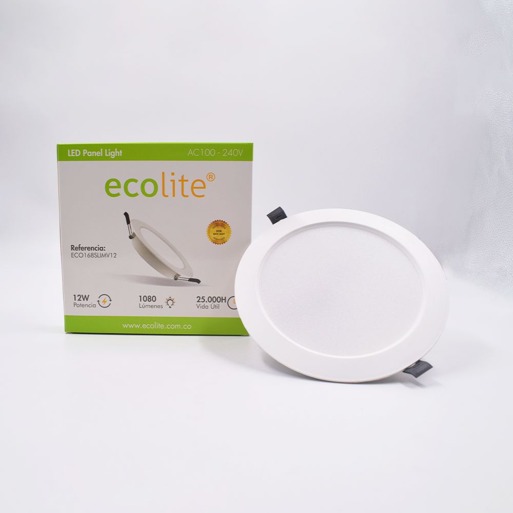 Panel Led Frío Incrusta Redondo 12W ECOLITE ECO168SLIMV12 img #1