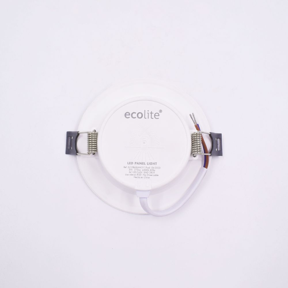 Panel Led Frío Incrustar Redondo 3W ECOLITE ECO86SLIMV3 img #4