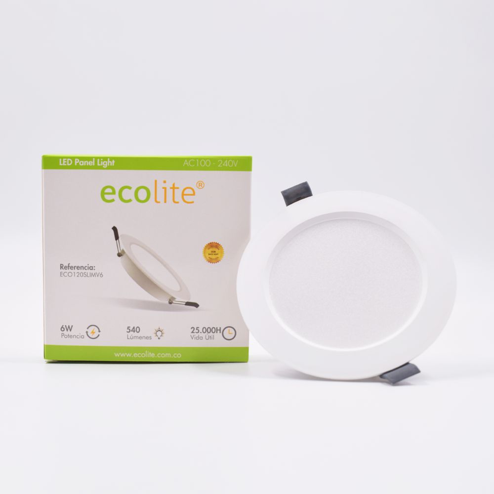 Panel Led Frío Incrustar Redondo 6W ECOLITE ECO120SLIMV6 img #1