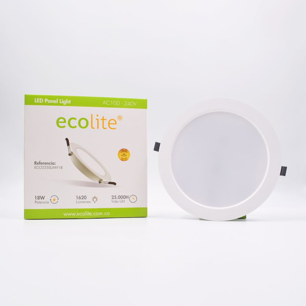 Panel Led Neutro Incrus Redondo 18W ECOLITE ECO225SLIMV18 img #1
