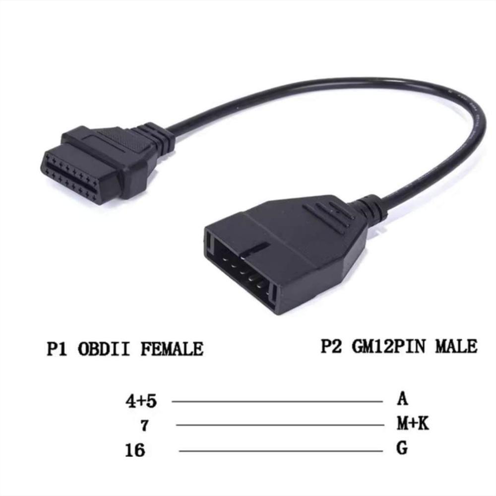 Cable Conector De 12 Pines A Obd2 Scanner Daewoo Gm img #3