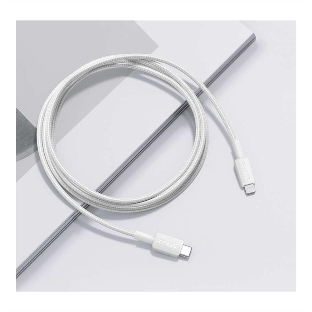 Cable Usb C A Lightning Anker 3226Ft Braided Blaco img #2