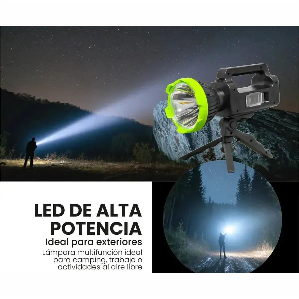 Linterna Solar Recargable Potente Luz Led Con Trípode img #2