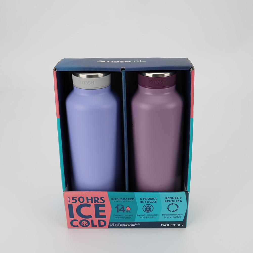 Set x2 Termo Rosa/Morado 500ml SMASH 34591 img #1
