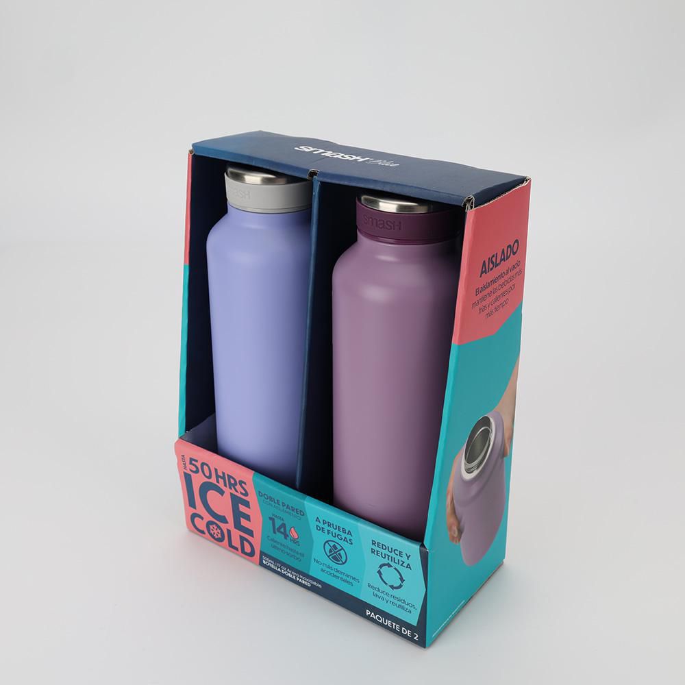 Set x2 Termo Rosa/Morado 500ml SMASH 34591 img #2