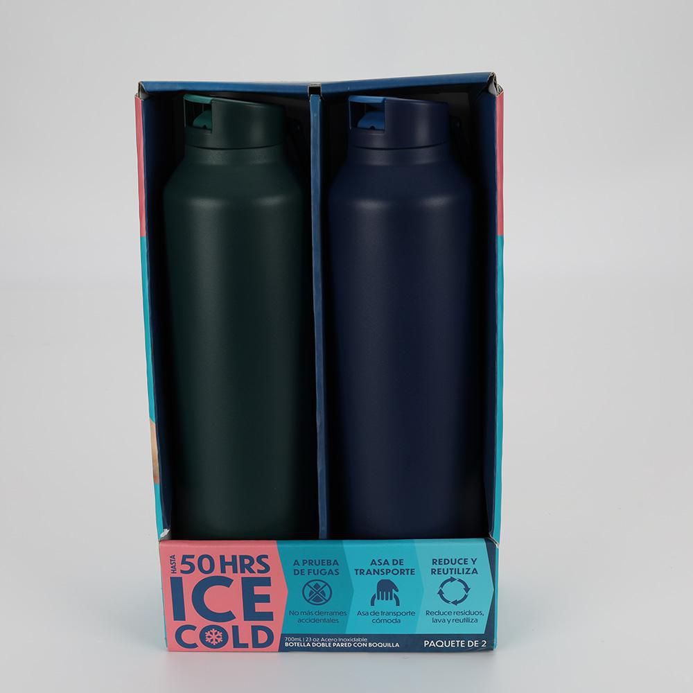 Set x2 Termo Azul/Verde 700ml SMASH 34590 img #1