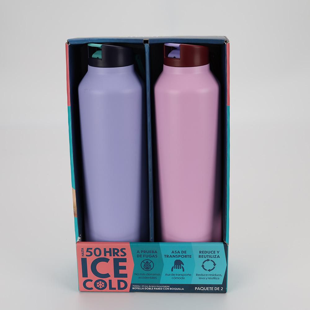Set x2 Termo Rosa/Morado 700ml SMASH 34589 img #1