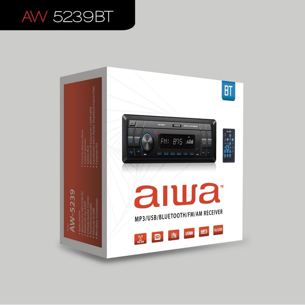RADIO CAR BLUETOOTH USB AM FM AW5239 AIWA img #3