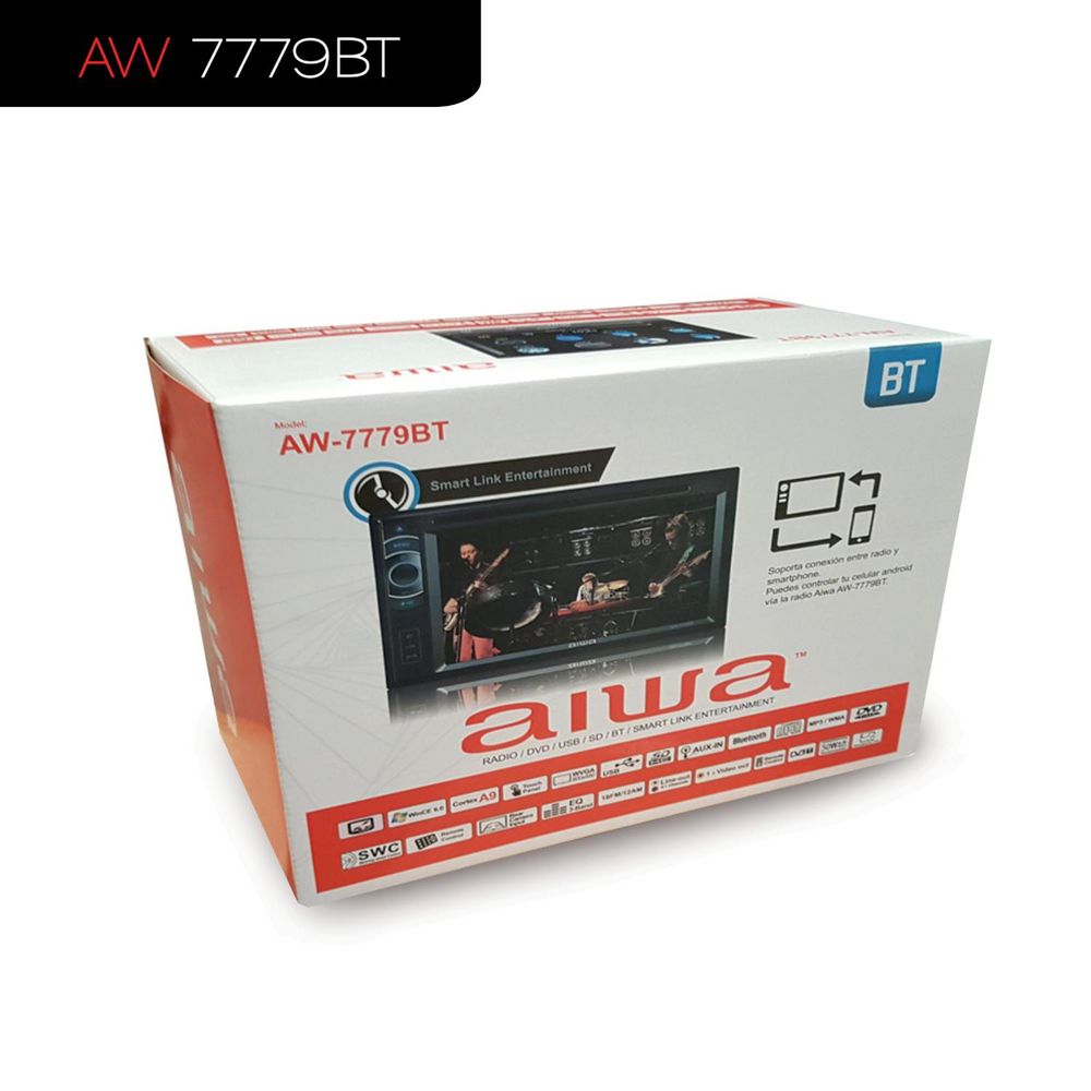 RADIO CARRO PANTALLA MIRRORLIN AW7779BT AIWA img #4