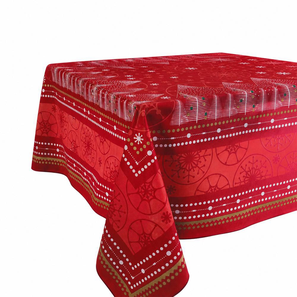 Mantel Navidad Rojo Rectangular 6P RASCHELTEX 09AAAHNG5A img #1
