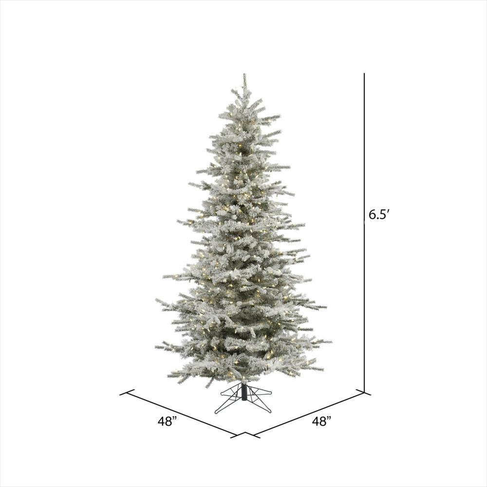 Árbol De Navidad Nevado 114 Cm Con Luces Vickerman img #3