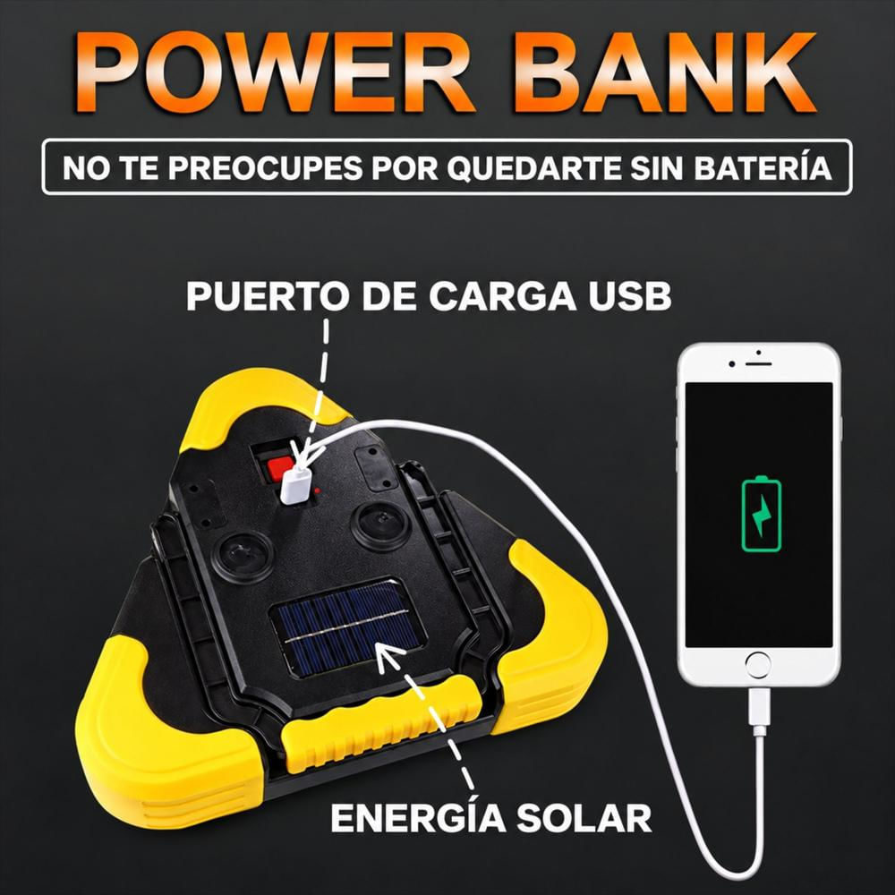 Señalizador Precaución Triangular Luz Led Carga Solar img #4