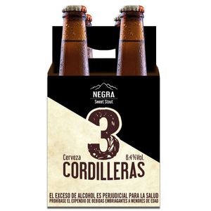 Cerveza 3CORDILLERAS negra x4 uds (1200 ml)