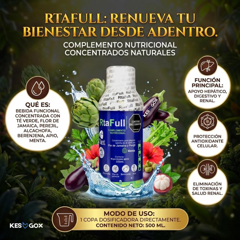 Rtafull Bebida Concentrada Te Verde Menta 500Ml Obsequio img #5