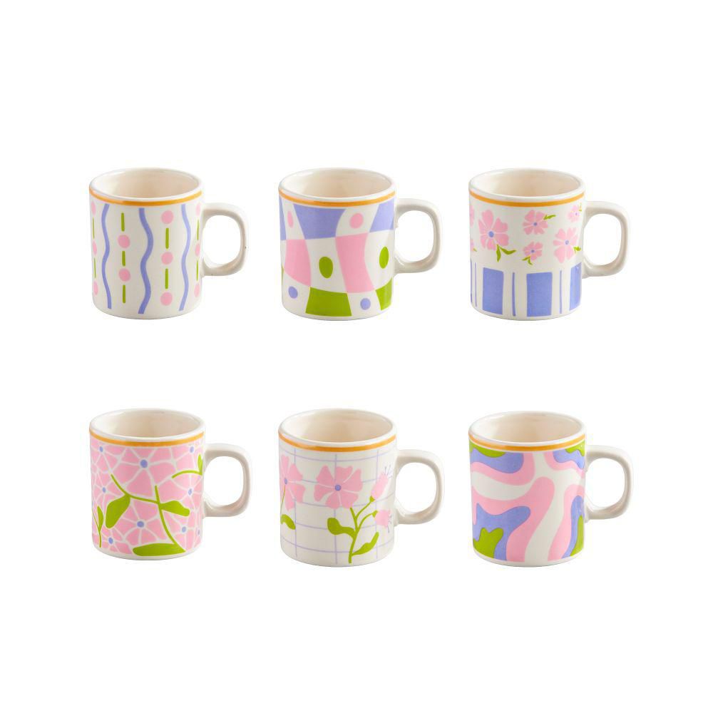 Mug Mini Rosa&nbsp;Pastel Set x6 CORONA SL180L526106 img #1