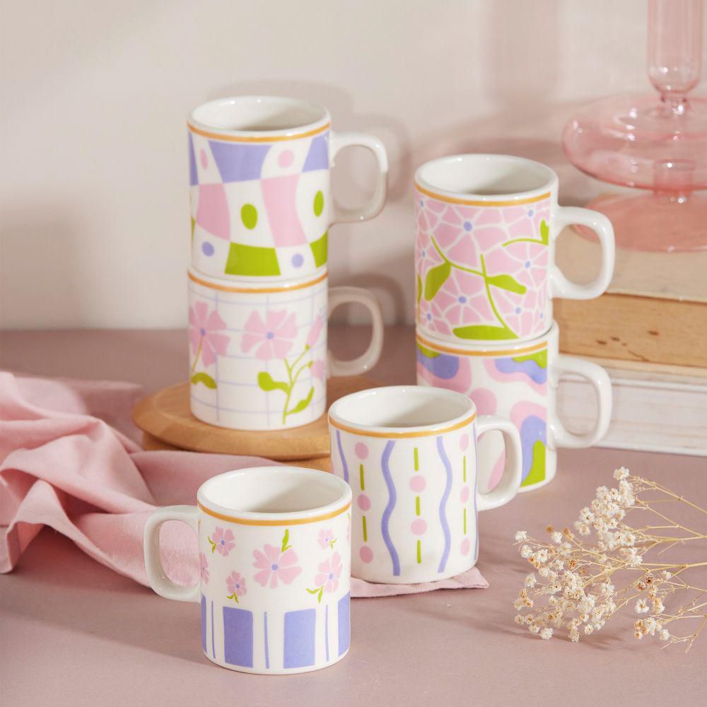 Mug Mini Rosa&nbsp;Pastel Set x6 CORONA SL180L526106 img #2
