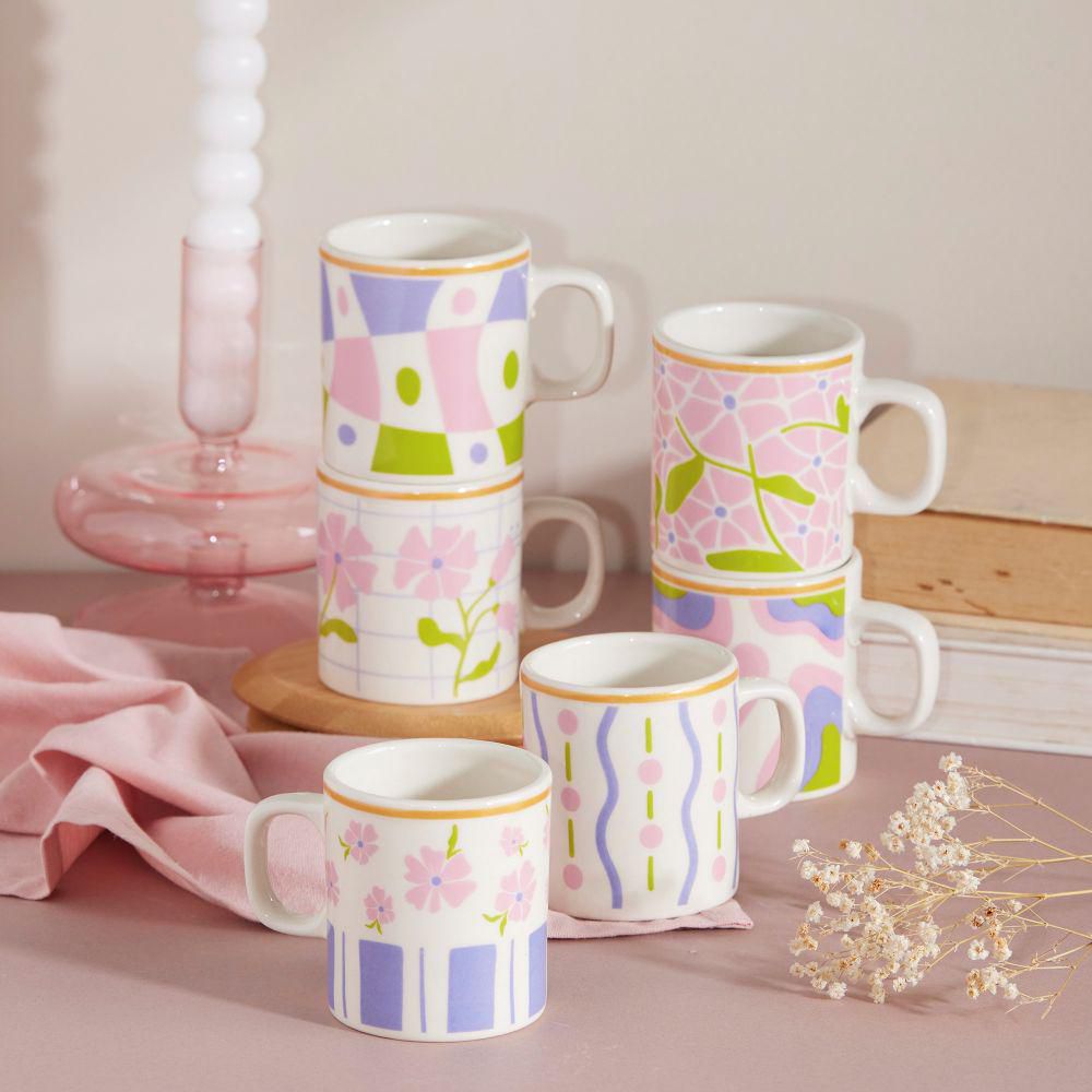 Mug Mini Rosa&nbsp;Pastel Set x6 CORONA SL180L526106 img #3