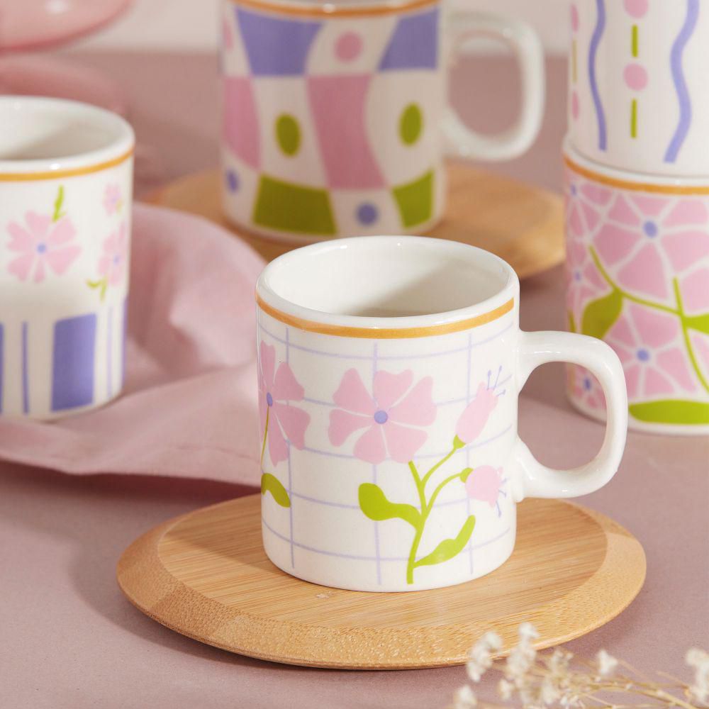 Mug Mini Rosa&nbsp;Pastel Set x6 CORONA SL180L526106 img #5