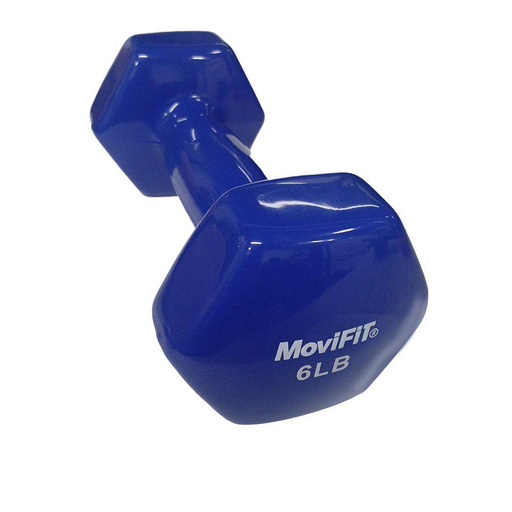 Mancuerna Hexagonal 6 Lb Vinilo Azul img #1