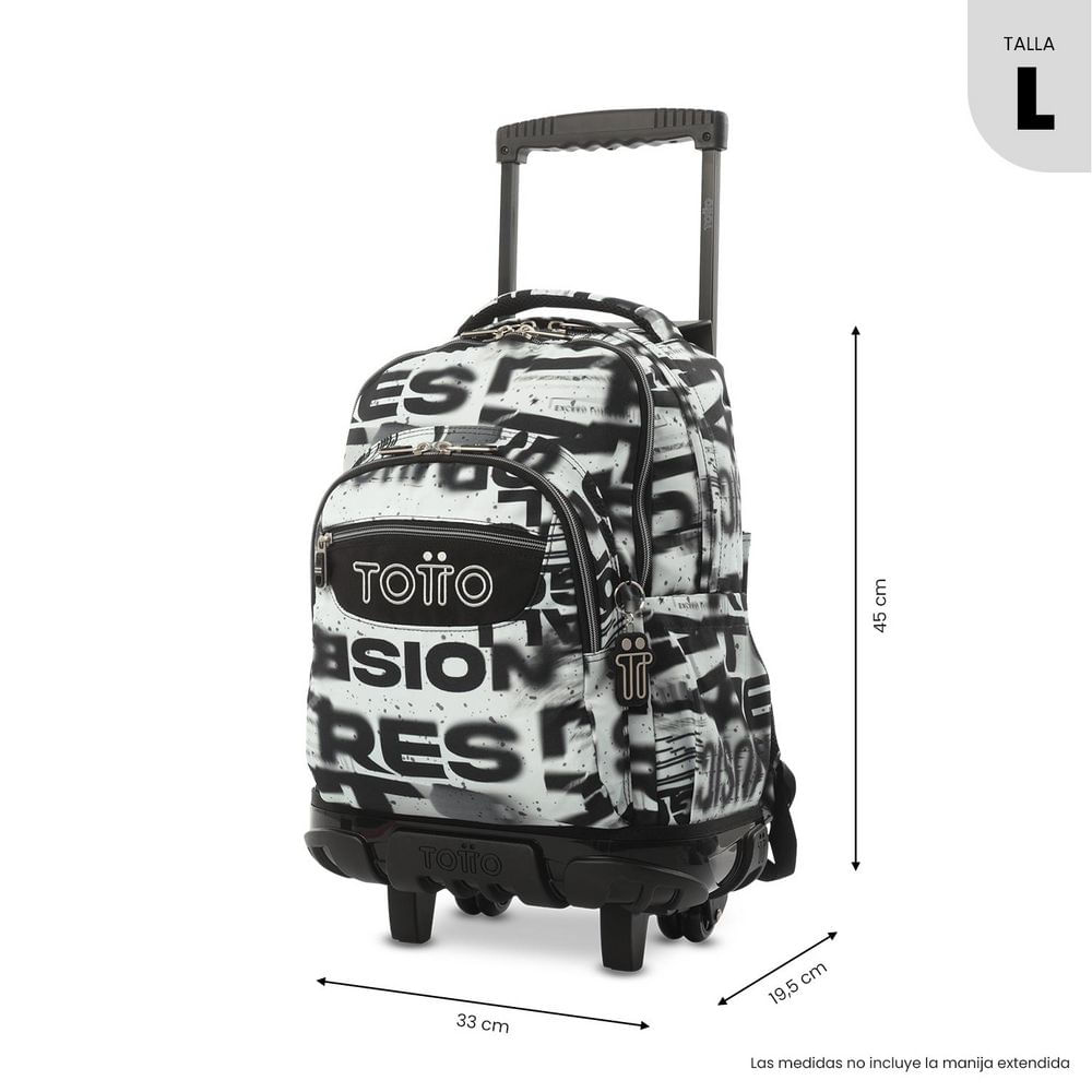 Morral Ruedas Grande Porta Pc De 14 Lona Rpet TOTTO img #1