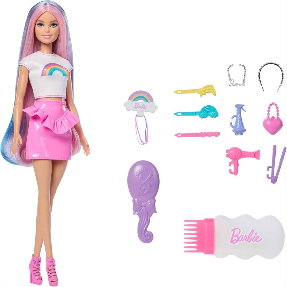 Muñeca Barbie Arcoíris Con Accesorios img #1