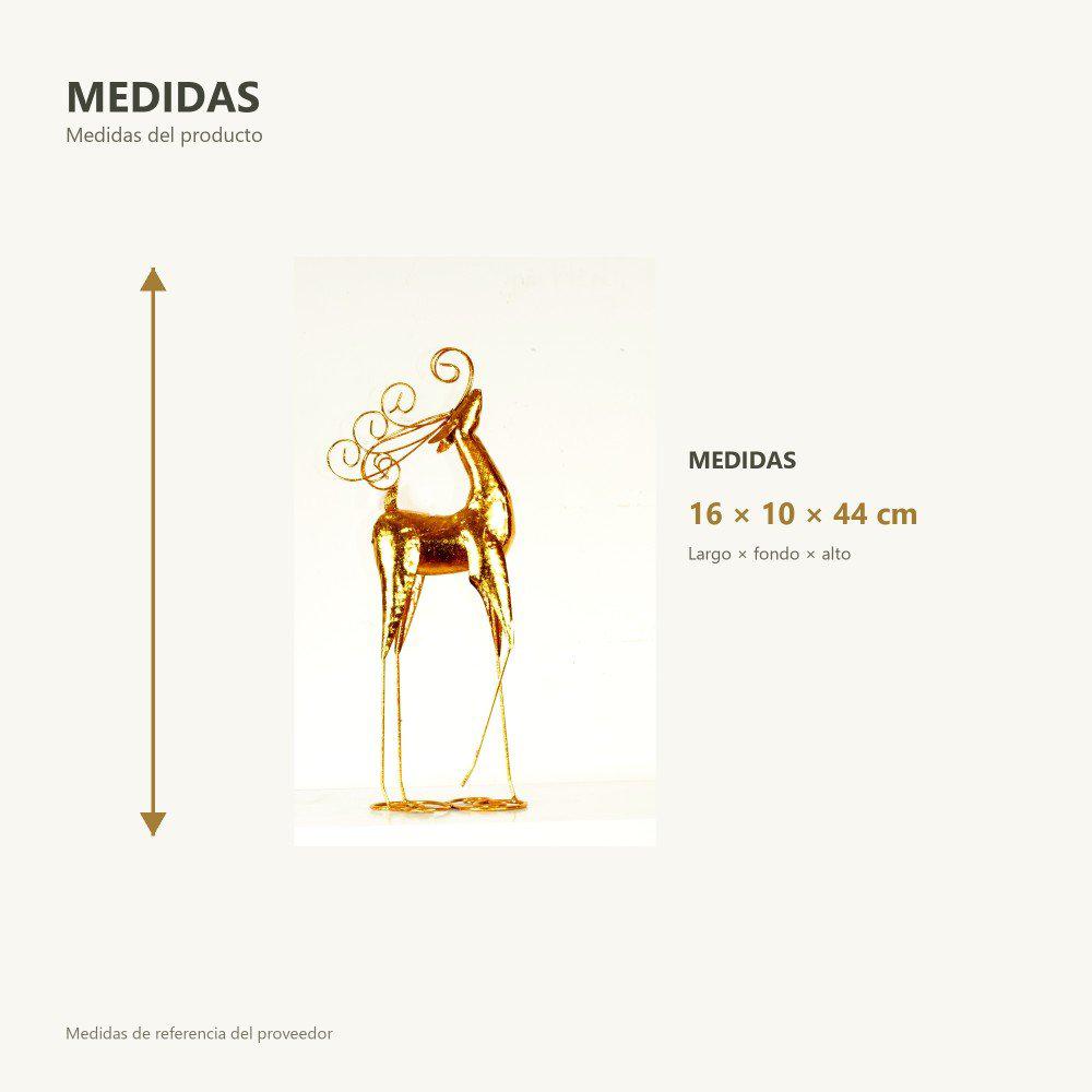 Reno Metálico Dorado 44 Cm img #4