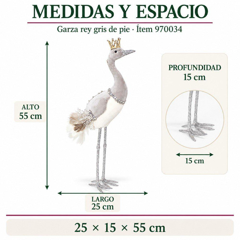 Garza Rey Gris De Pie 55 Cm img #9