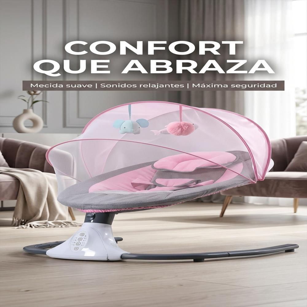 Mecedora Bebé Gris Automática Balanceo Suave img #2