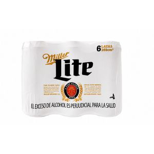 Cerveza Miller Lata 6 unds x 269 cm3