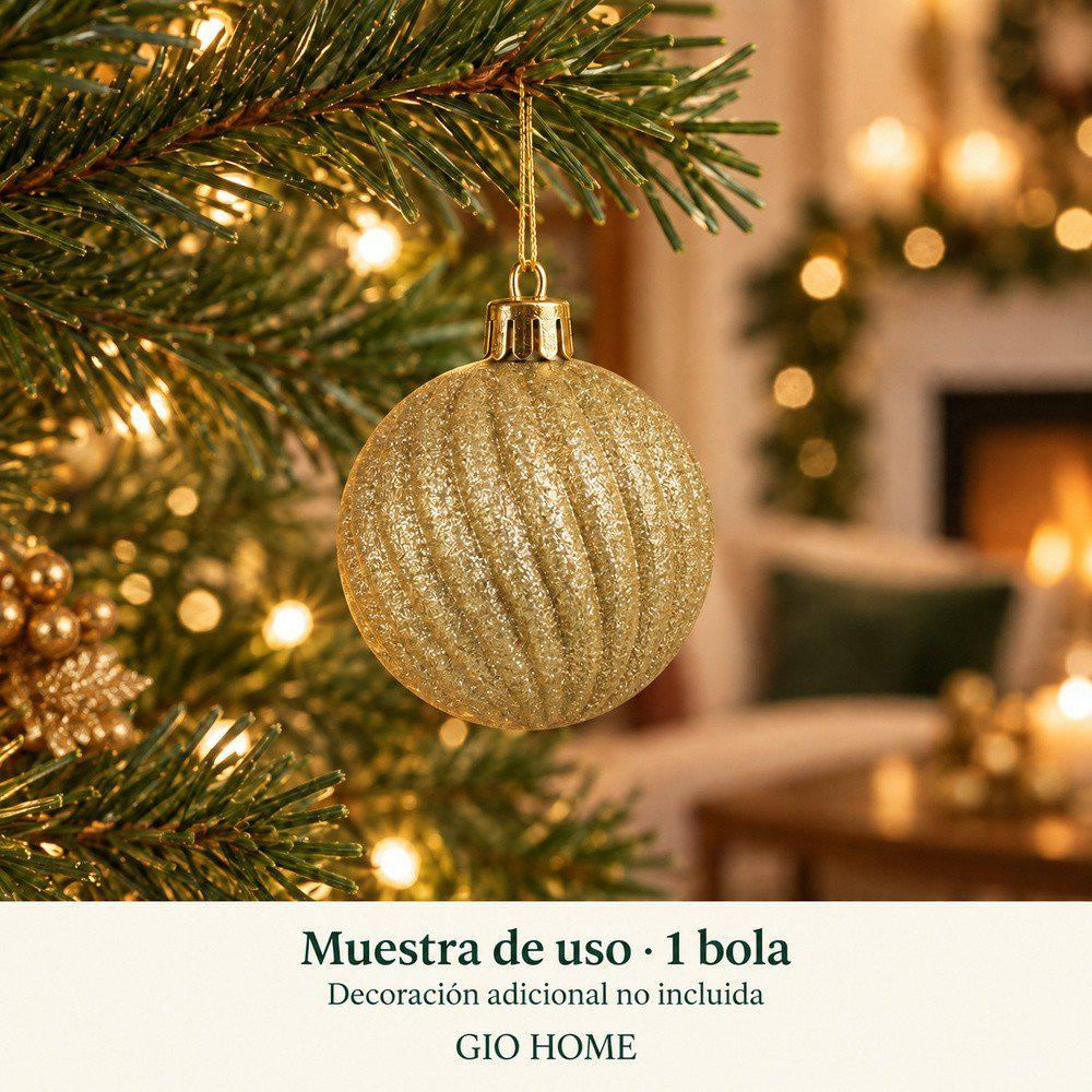 Set X 24 Bolas De 10 Cm Dorada img #4