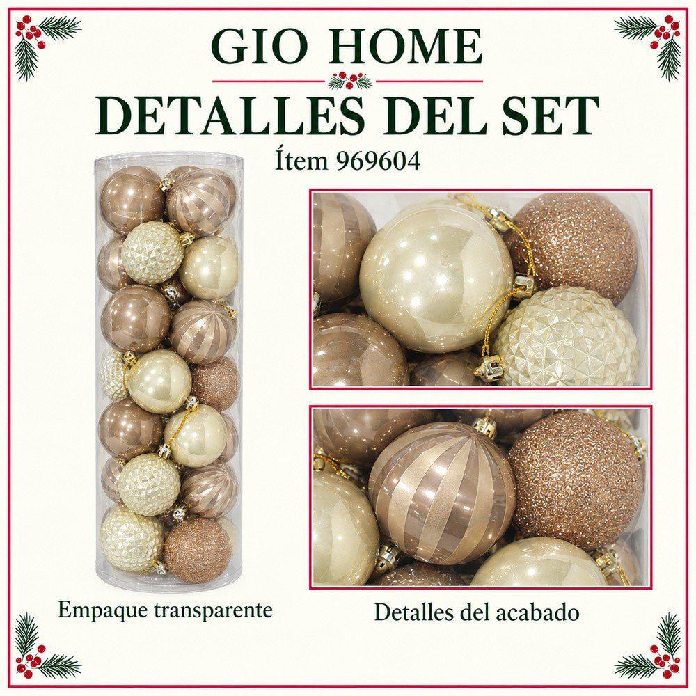 Set X 35 Bolas 8Cm Champaña img #3