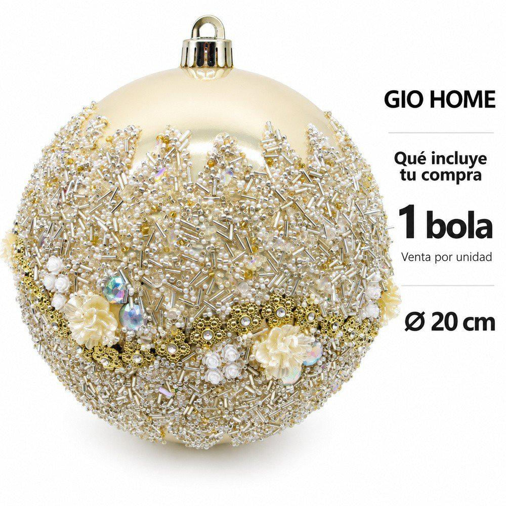 Bola Perlada Decorada Con Canutillos 20Cm img #2