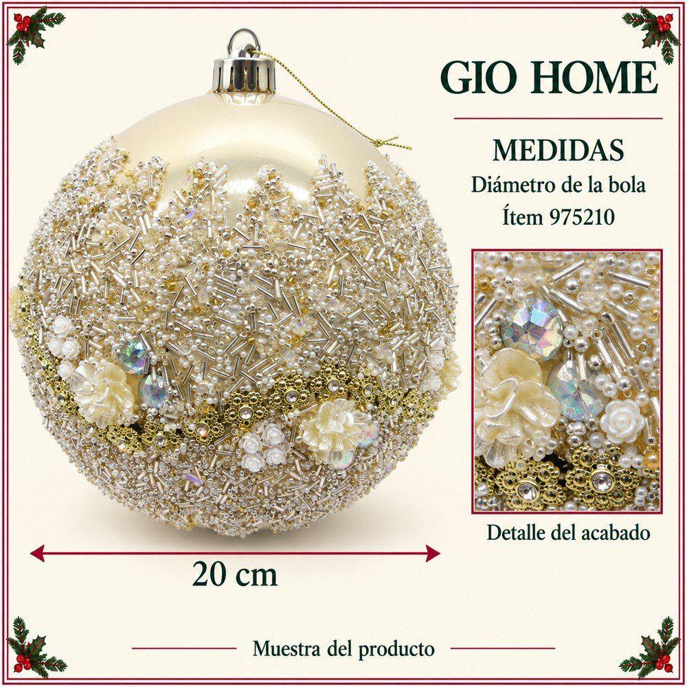 Bola Perlada Decorada Con Canutillos 20Cm img #5