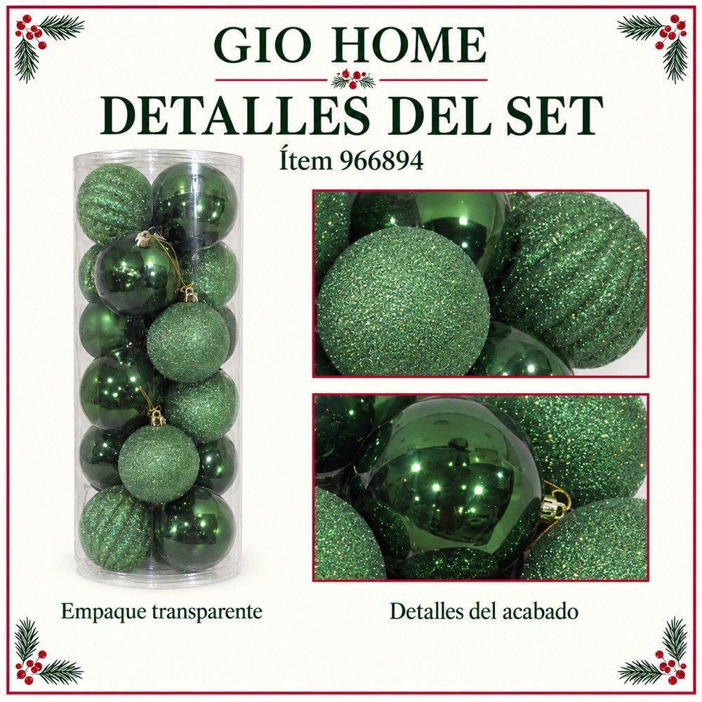 Set X 24 Bolas De 10 Cm Verde Esm img #3