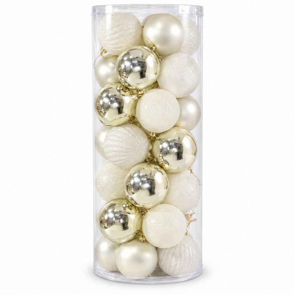 Set X 24 Bolas De 10 Cm Beige img #1