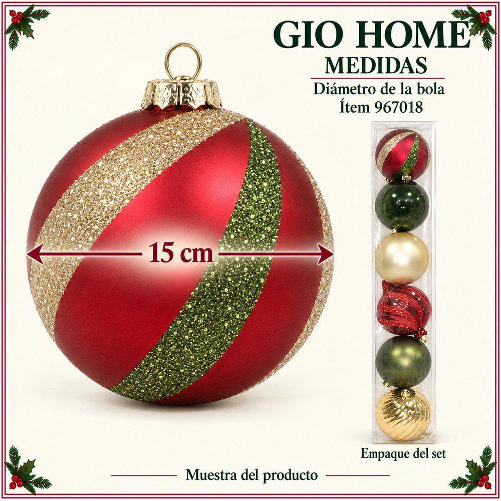 Set X 6 Bolas De 15Cm img #5