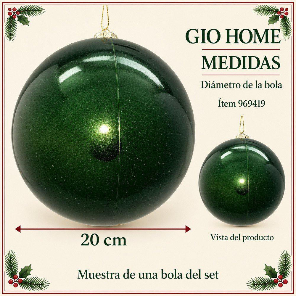 Pack X3 Bola Verde Oscuro 20Cm img #5