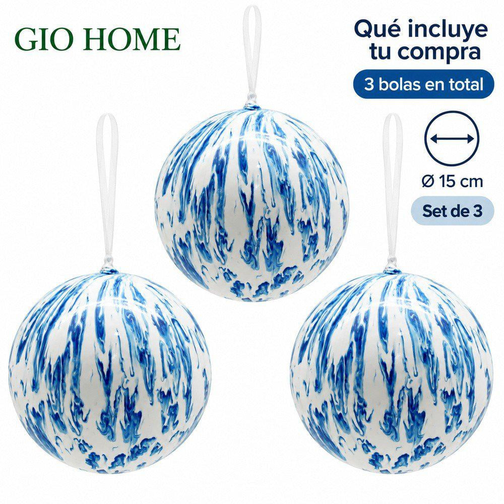 Pack X3 Bola 15Cm Blanco/Azul img #2