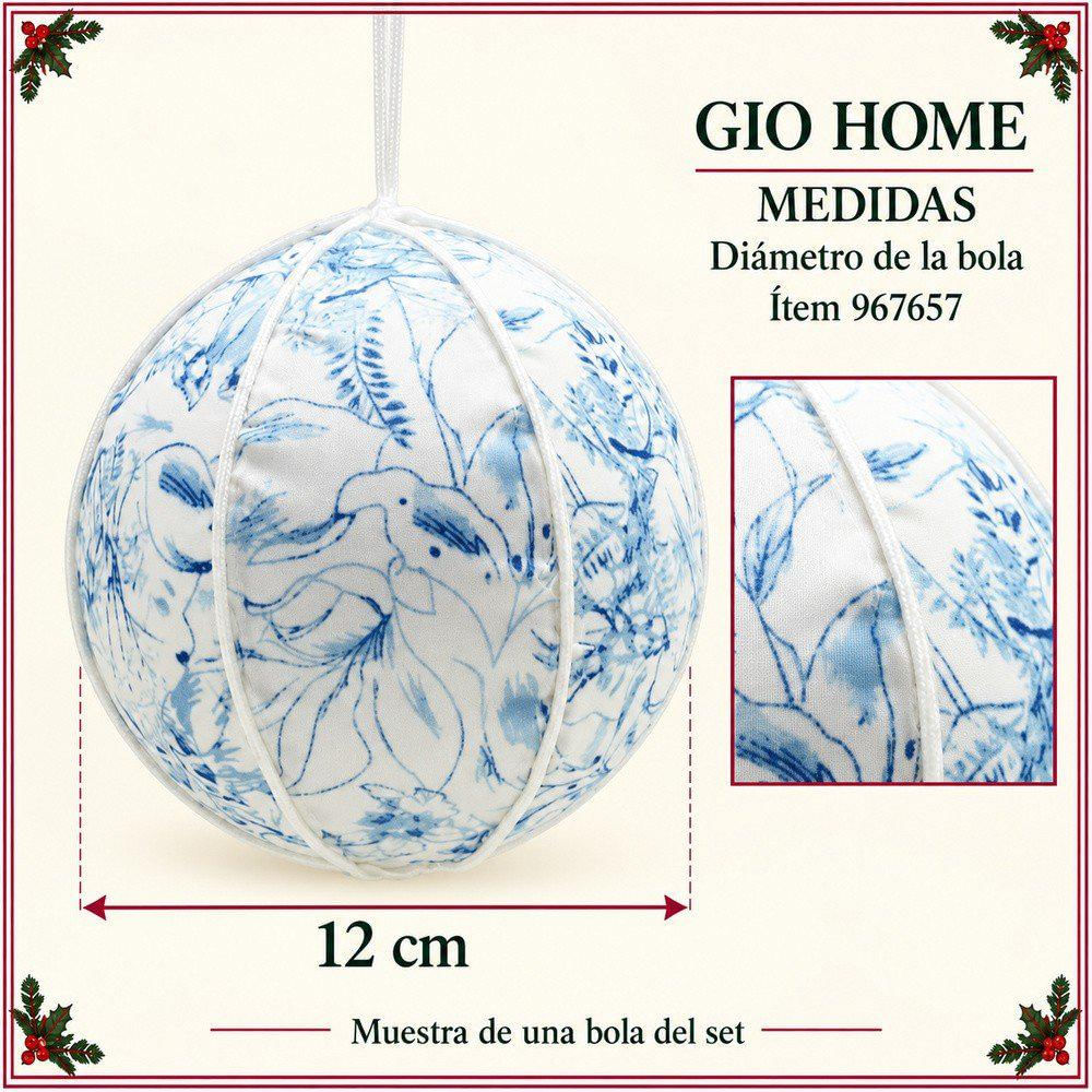Pack X3 Bola Azul/Blanco 12Cm img #5