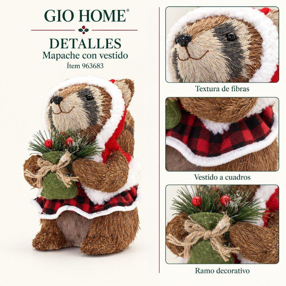 Mapache Hembra Escocés 24 Cm img #3