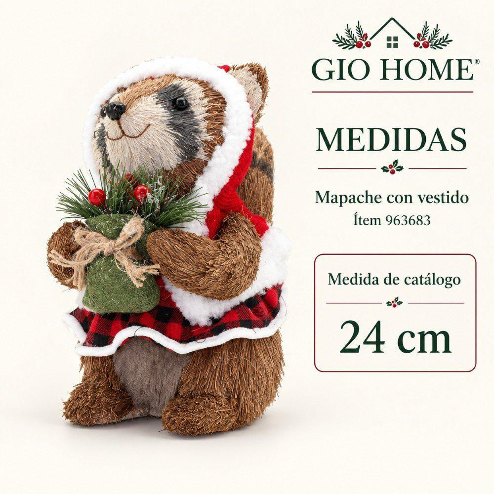 Mapache Hembra Escocés 24 Cm img #4
