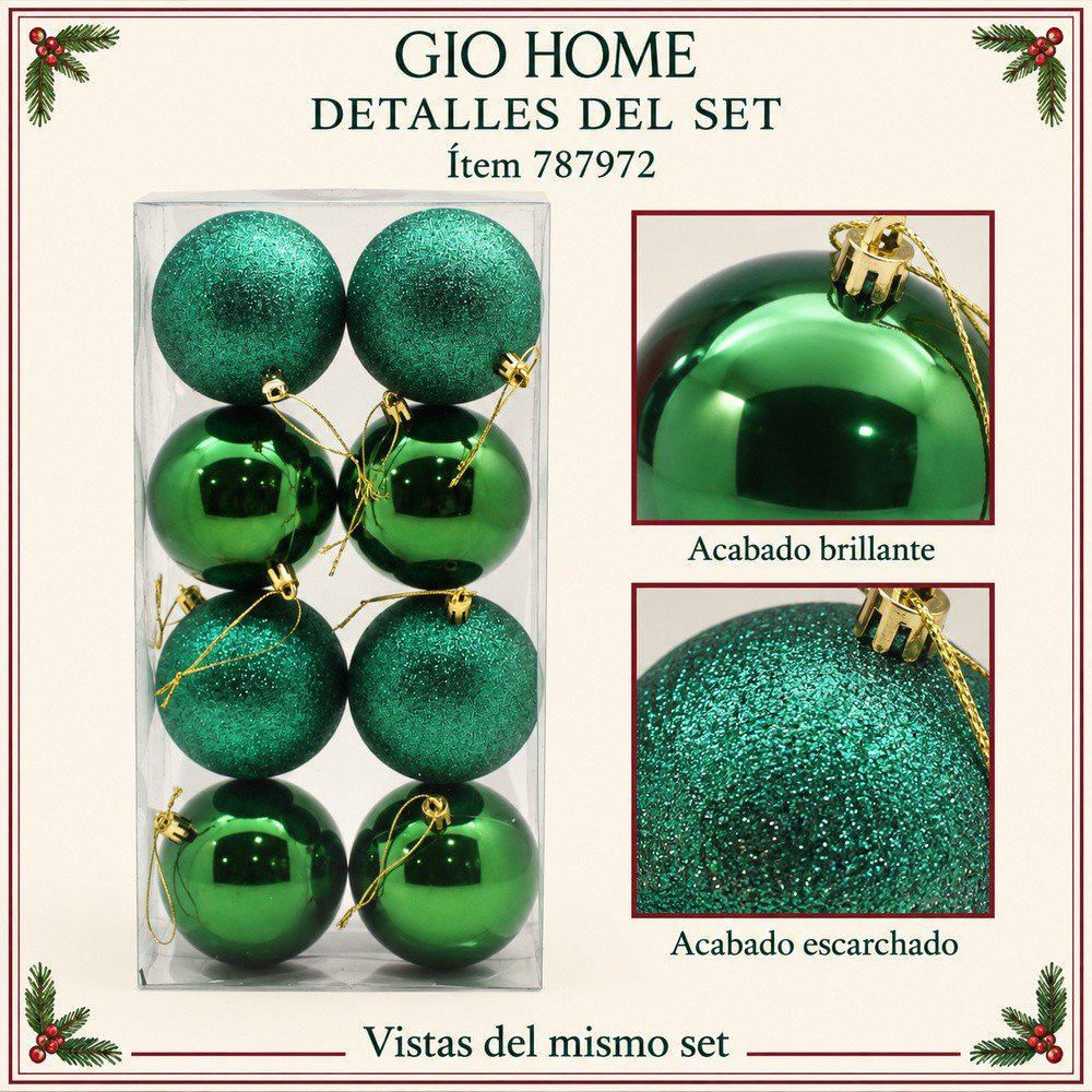 Pack X3 Set Bolas X8 Bri Esc 8Cm Verde Esm img #3