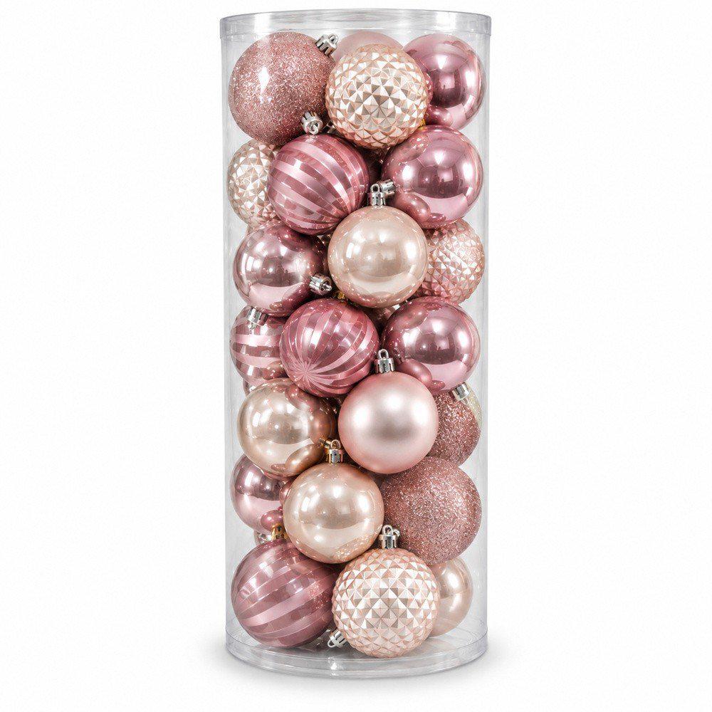 Set X 35 Bolas 8Cm Oro Rosa img #1