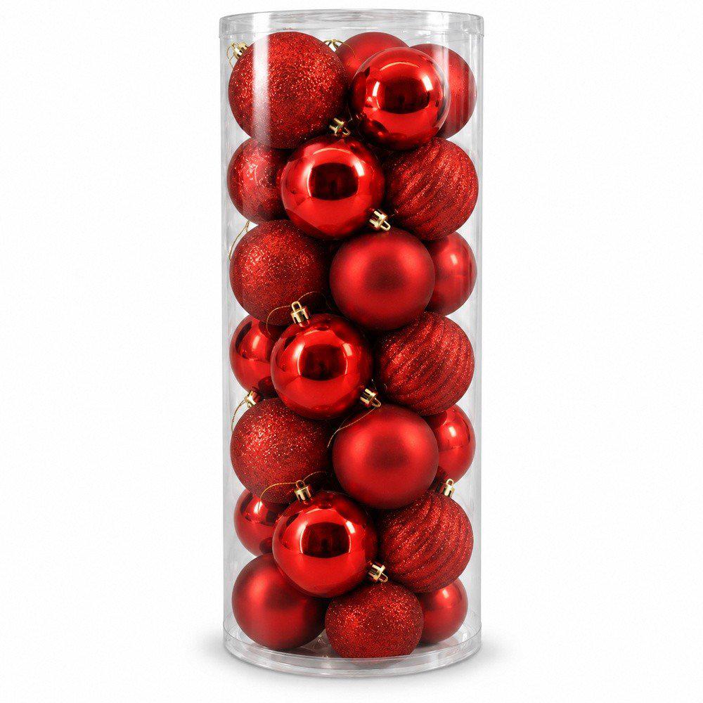 Set X 24 Bolas De 10 Cm Rojo img #1