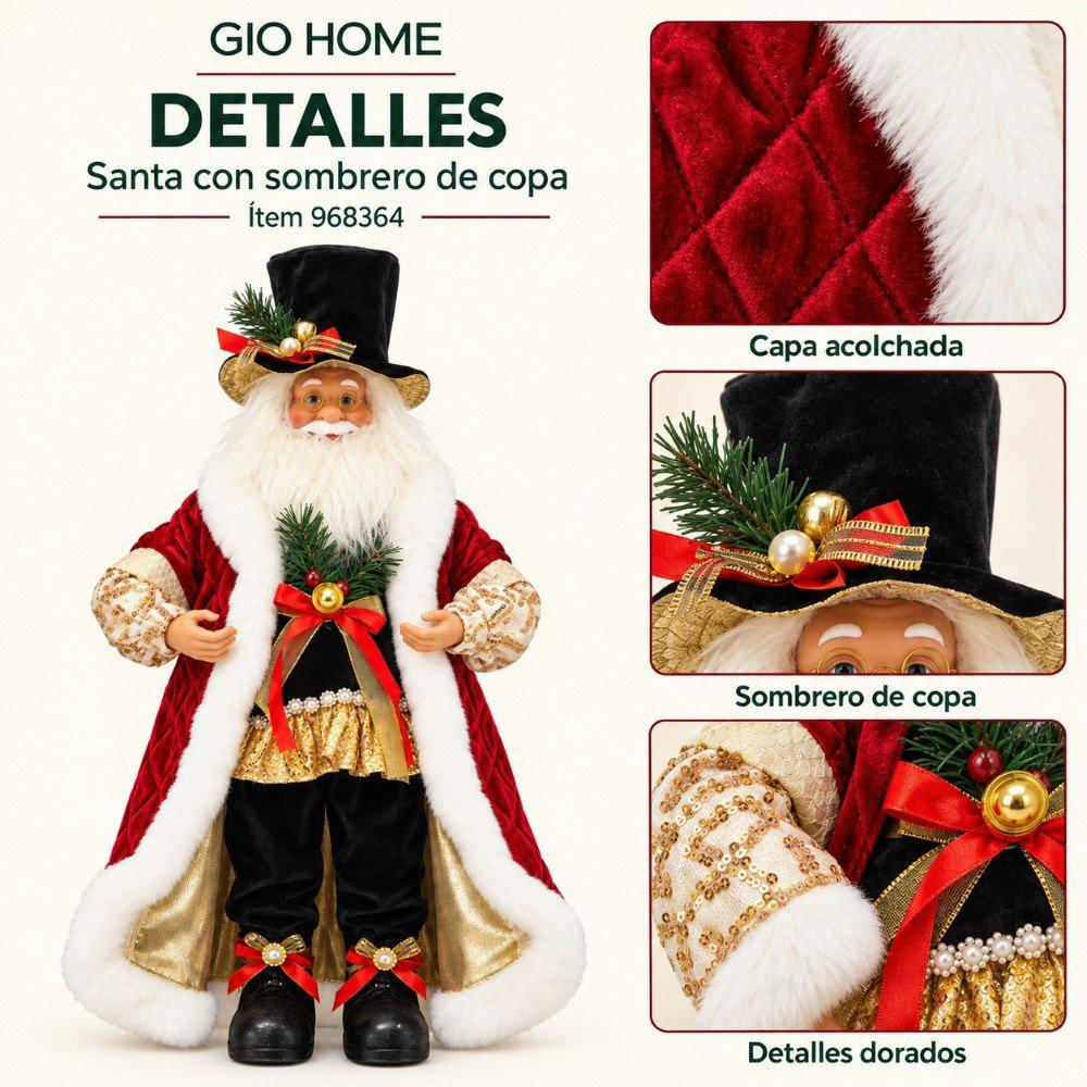 Santa Capa Rojo Gris 60 Cm img #3