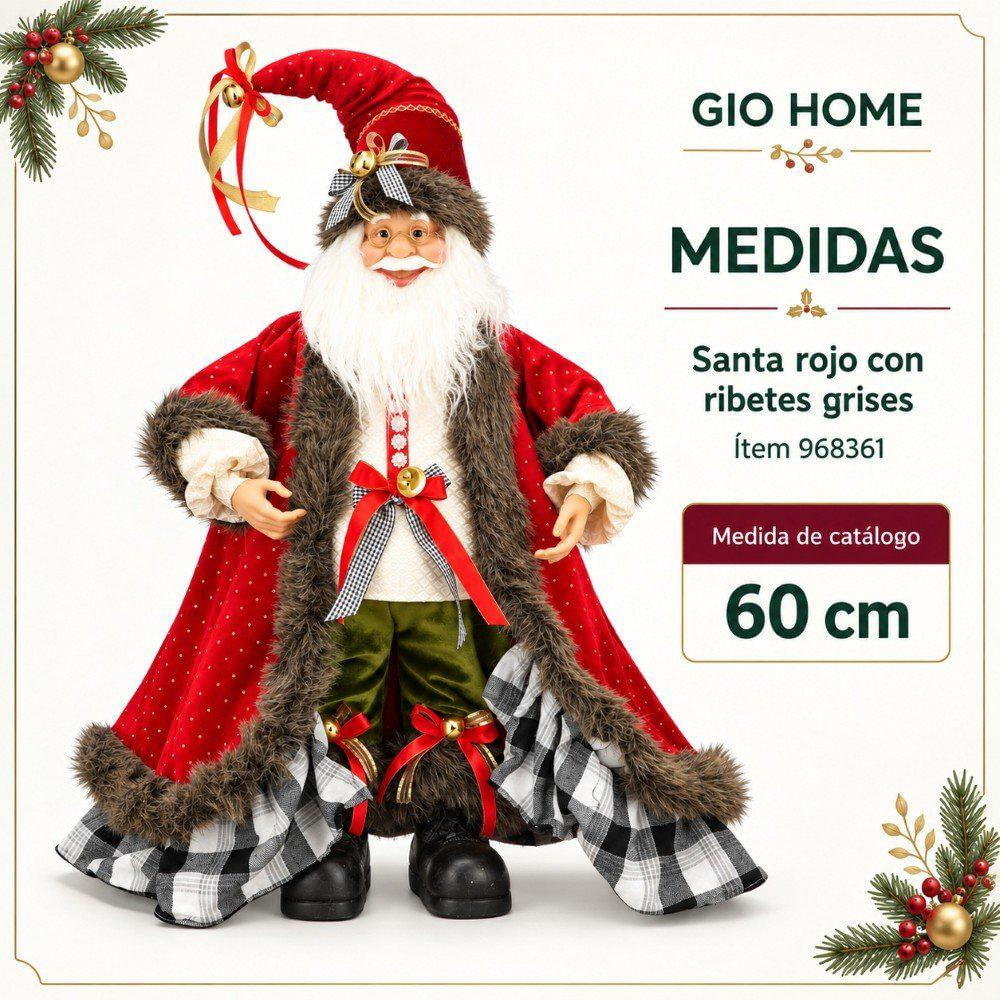 Santa Capa Rojo Gris 60 Cm img #4