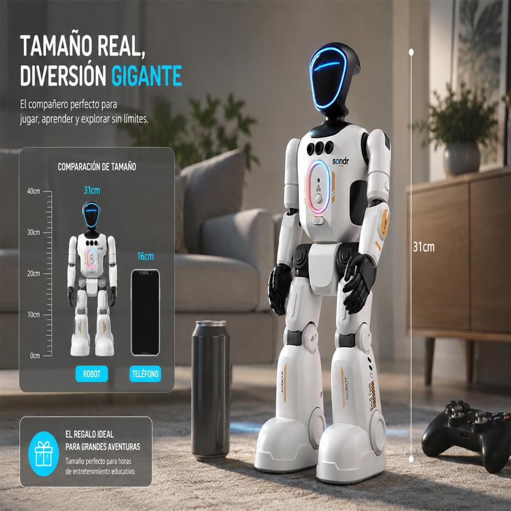 Robot Inteligente Interactivo Con Control Remoto Recargable img #5