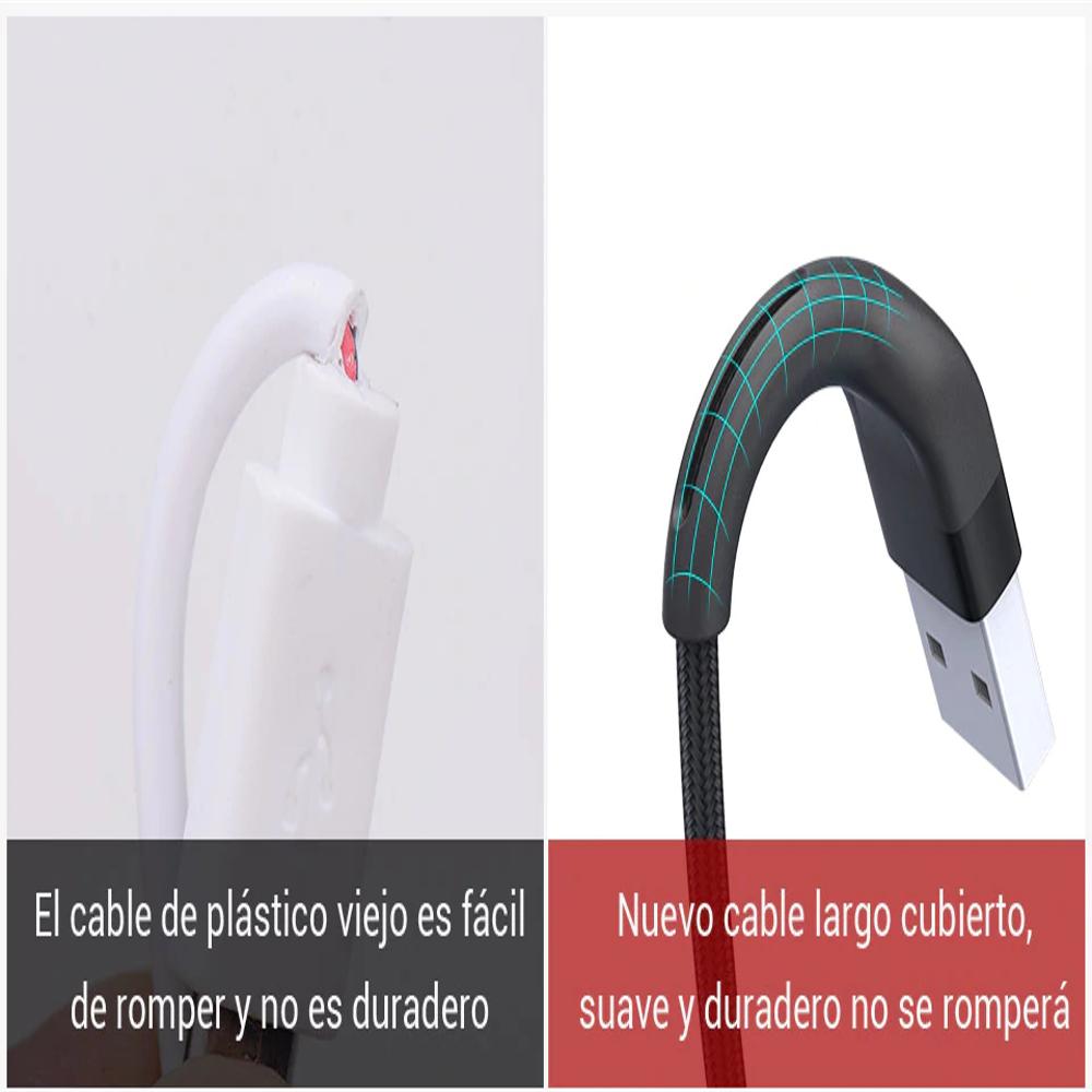 Cable Datos 2 Metro Carga Rapida 3.0 Microusb img #2